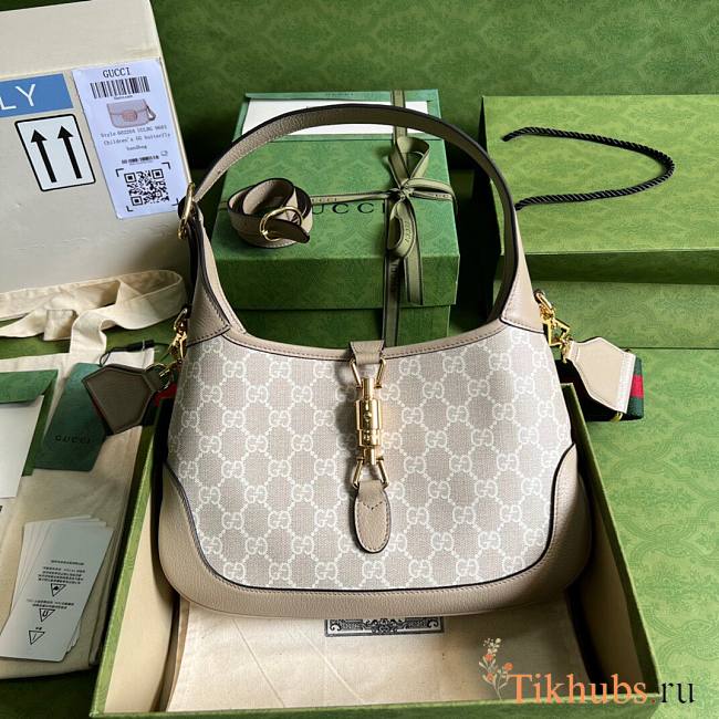 Gucci Jackie Shoulder Bag Beige 28x19x4.5cm - 1