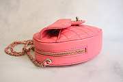 Chanel Heart Pink Bag Lambskin 18x16.5x6.5cm - 3