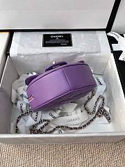 Chanel Heart Chain Bag Purple 18x16.5x6.5cm - 2