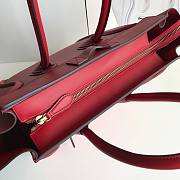 Celine Micro Luggage Calfskin Dune Red 30cm - 5