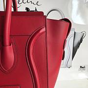 Celine Micro Luggage Calfskin Dune Red 30cm - 4