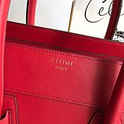 Celine Micro Luggage Calfskin Dune Red 30cm - 2