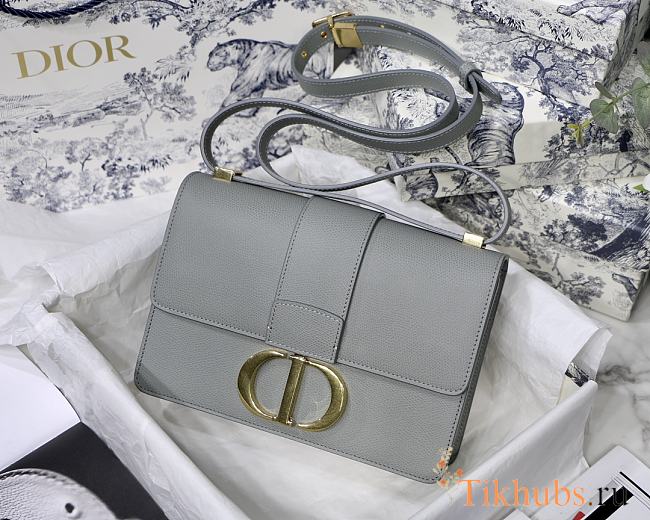 Dior 30 Montaigne Gray Gold Hardware 24x17x8cm - 1