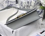 Dior 30 Montaigne Gray Gold Hardware 24x17x8cm - 4