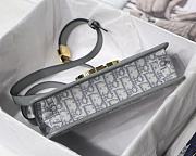 Dior Montaigne Gray Oblique Jacquard Gold Hardware 24x17x8cm - 5