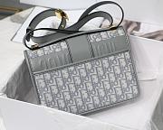 Dior Montaigne Gray Oblique Jacquard Gold Hardware 24x17x8cm - 4