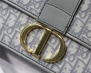 Dior Montaigne Gray Oblique Jacquard Gold Hardware 24x17x8cm - 2