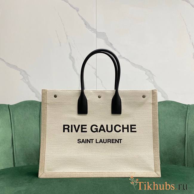 YSL RIVE GAUCHE White Tote Bag 48x36x16cm - 1