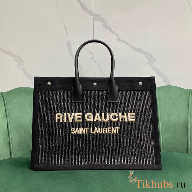 YSL RIVE GAUCHE Black Tote Bag 48x36x16cm - 1