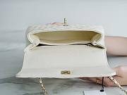 Chanel Coco Handle White Cavier Silver Hardware 24x14x9cm - 2