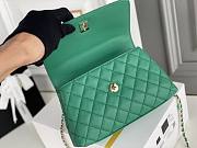 Chanel Coco Handle Green Cavier Gold Hardware 24x14x10cm - 3