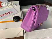 Chanel Flap Bag Lambskin Purple Gold Hardware 1112 Size 25 cm - 6