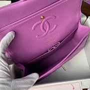 Chanel Flap Bag Lambskin Purple Gold Hardware 1112 Size 25 cm - 3