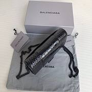 Balenciaga Hourglass XS Black Crocodile Embossed 19x12x5cm - 6