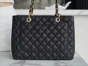 Chanel Shopping Bag Cavier Black Gold Hardware 33cm - 3