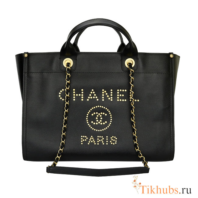 Chanel Deauville Gold Hardware Tote 39cm - 1