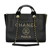 Chanel Deauville Gold Hardware Tote 39cm - 1