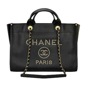 Chanel Deauville Gold Hardware Tote 39cm