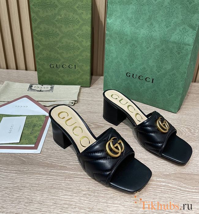 Gucci Black Slide Sandal - 1