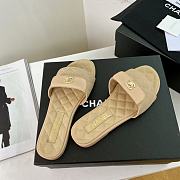 Chanel Beige Turnlock Slide - 2