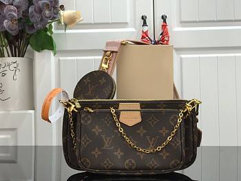 LV Multi Pochette Accessoires Pink Strap 25cm