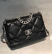 Chanel 19 Flap Bag 30cm Black Silver Hardware - 1