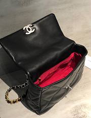 Chanel 19 Flap Bag 30cm Black Silver Hardware - 6