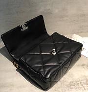 Chanel 19 Flap Bag 30cm Black Silver Hardware - 3