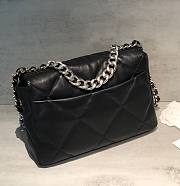 Chanel 19 Flap Bag 30cm Black Silver Hardware - 2