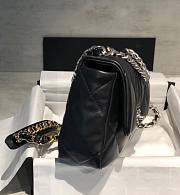 Chanel 19 Flap Bag 26cm Black Silver Hardware - 5