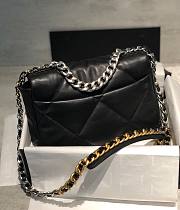 Chanel 19 Flap Bag 26cm Black Silver Hardware - 4