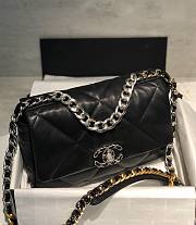 Chanel 19 Flap Bag 26cm Black Silver Hardware - 3