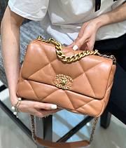 Chanel 19 Flap Bag Brown Gold Hardware 26cm - 1