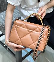 Chanel 19 Flap Bag Brown Gold Hardware 26cm - 3