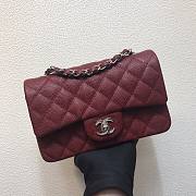 Chanel Flap Bag Small Wine Red 20cm - 1