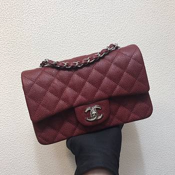 Chanel Flap Bag Small Wine Red 20cm