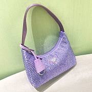 Prada Re-edition Satin Purple 22x17x6cm - 4