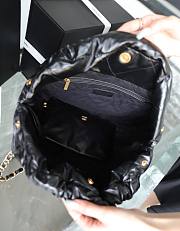 Chanel 22 Handbag Shiny Calfskin Black Gold Hardware 42x39x8cm - 5