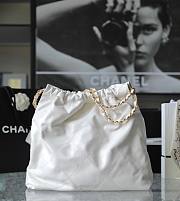 Chanel 22 Handbag Shiny Calfskin White Gold Hardware 42x39x8cm - 2