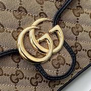 Gucci Canvas Marmont Mini Top Handle Bag 21x8x15cm - 4