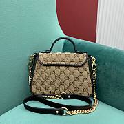 Gucci Canvas Marmont Mini Top Handle Bag 21x8x15cm - 2