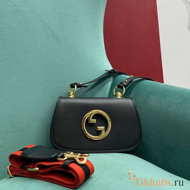 Gucci Mini Blondie Shoulder Bag Black 21x5x12cm - 1