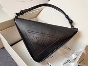 Prada Triangle Leather Pouch Black 26x14x5cm - 1