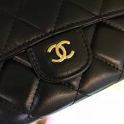 Chanel Wallet Black Lambskin 19x10.5x3cm - 6