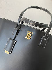 Burberry Monogram Motif Leather Large Black Tote 34x14x28cm - 6