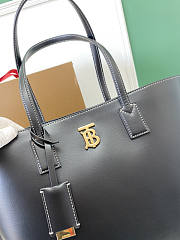 Burberry Monogram Motif Leather Large Black Tote 34x14x28cm - 5