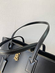 Burberry Monogram Motif Leather Large Black Tote 34x14x28cm - 2