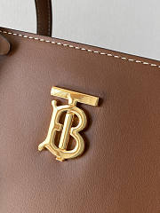 Burberry Monogram Motif Leather Large Brown Tote 34x14x28cm - 3