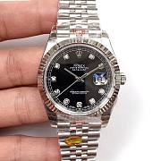 Rolex Datejust Stainless Steel Bracelet Jet Black Dial - 1