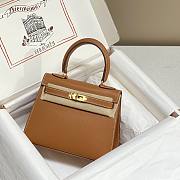 Hermes Mini Kelly Epsom Brown 20cm - 1